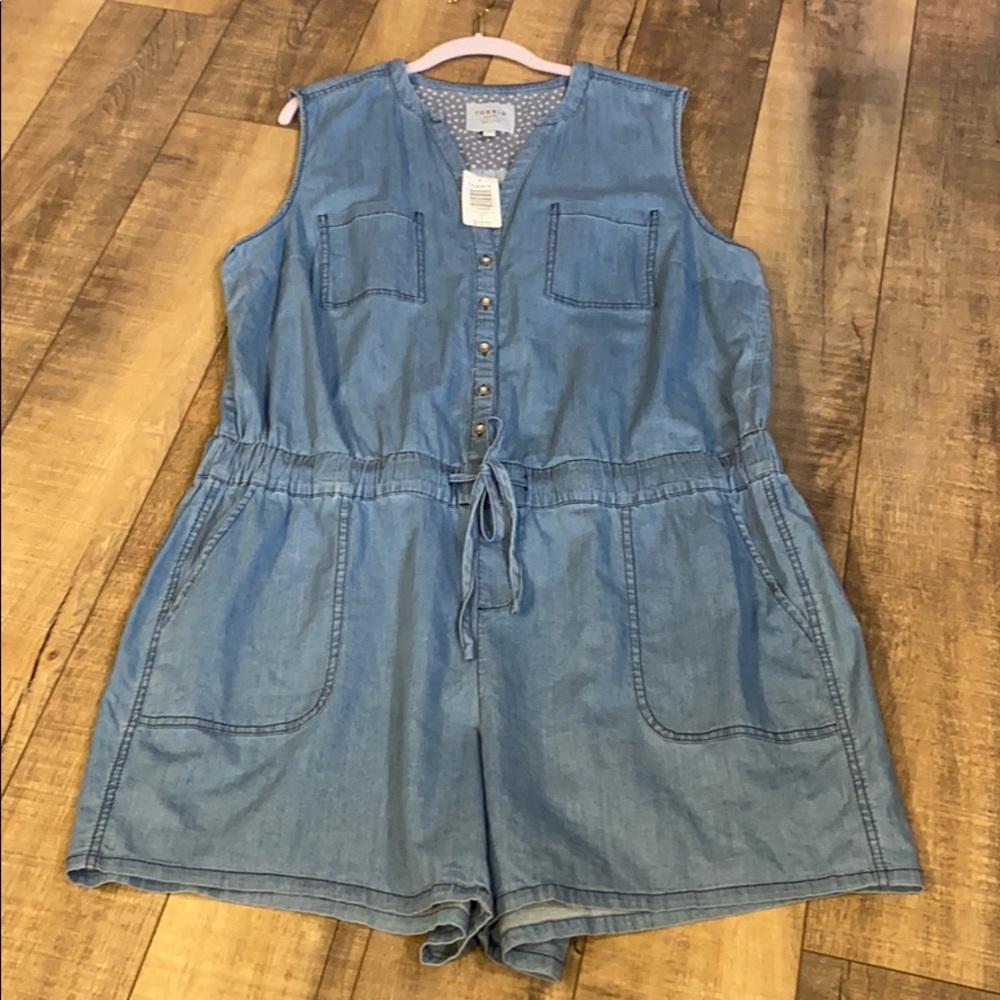Torrid Jean Romper size 2